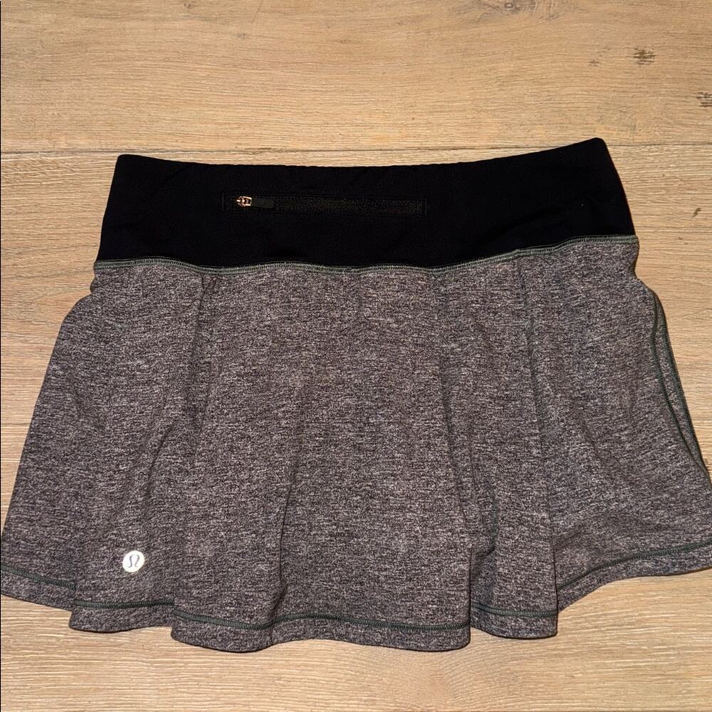 Lululemon Pace Rival Skirt Heather Lux Multi Black / Black 4 - Picture 8 of 10